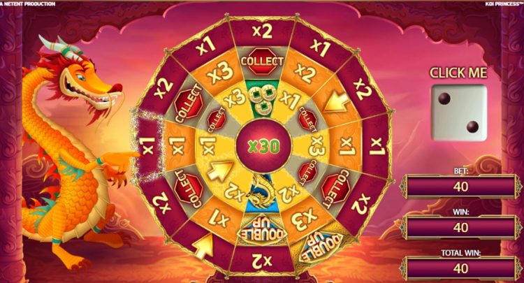 Koi Princess NetEnt slot Bonus Wheel