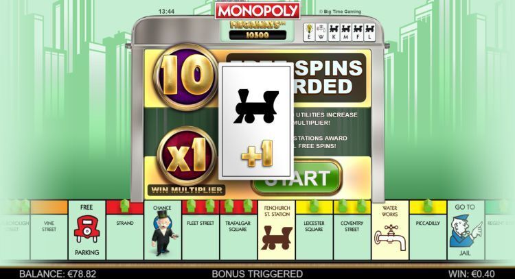 Monopoly Megaways slot bonus win