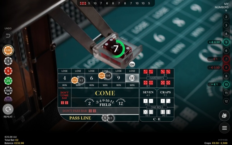 Craps Live Inzet