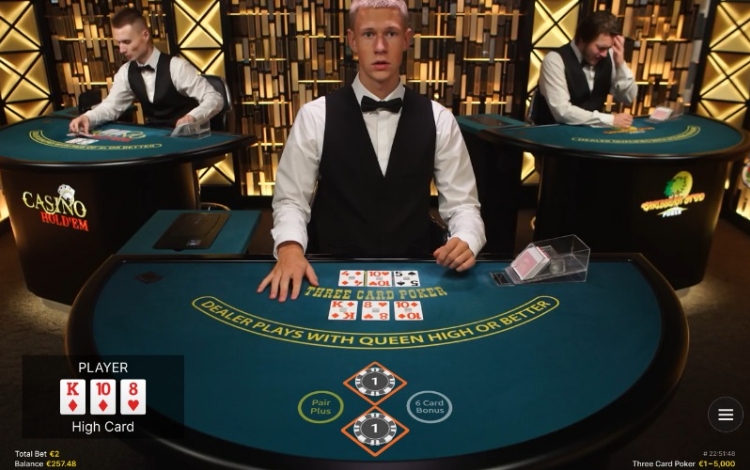 Evolution Three Card Poker Gameplay
