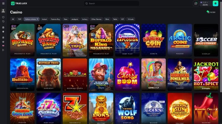 TrueLuck Casino Spelaanbod